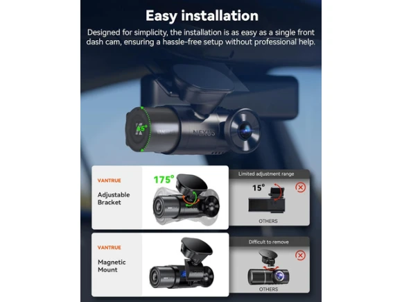 Dual Dash Camera with Front and Inside Cameras — Dash Cam, VANTRUE