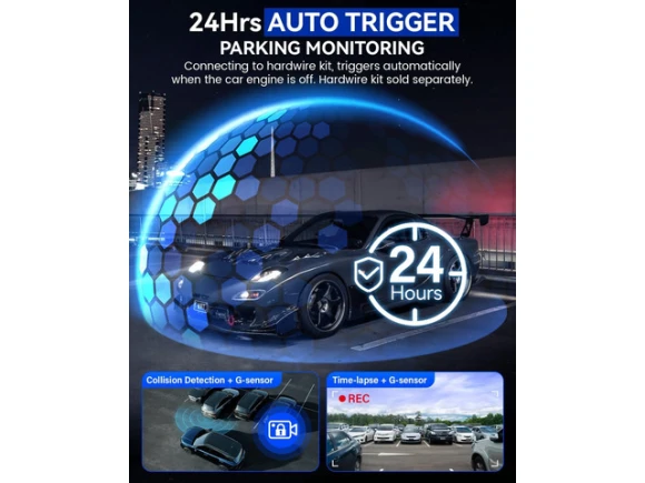 Front and Rear 4K+4K Dash Cam — Dash Cam, IIWEY