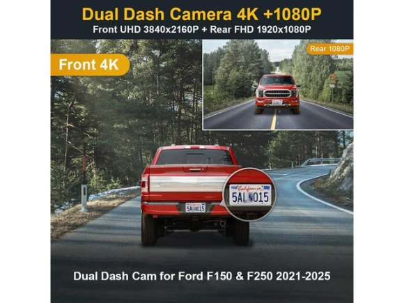 Front and rear dash camera with 128GB card — Dash Cam, Fitcamx