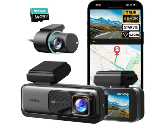 Front and Rear Dash Camera with 64GB SD Card — Dash Cam, BOTSLAB