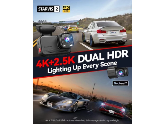 Front and Rear Dash Camera with Dual HDR — Dash Cam, REDTIGER