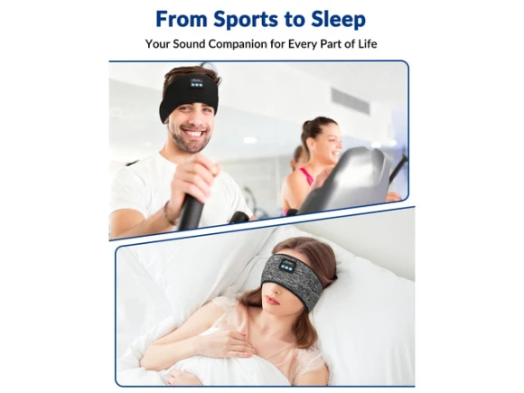 Bluetooth Headband Headphones, 2-Piece Set — Wireless Earbuds, Generic Logic, Inc.