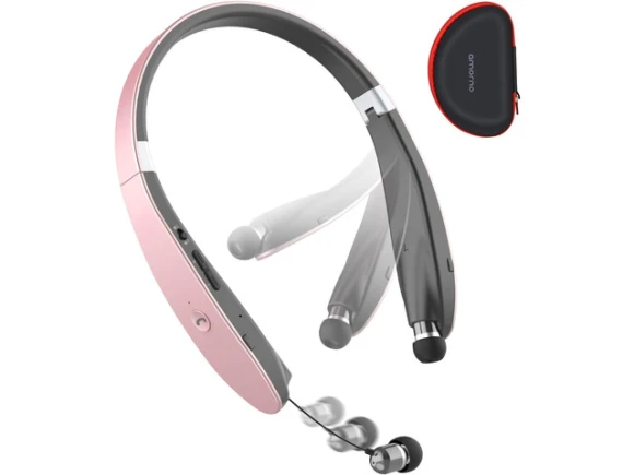 Foldable Bluetooth Neckband Headphones with Retractable Earbuds — Wireless Earbuds, Generic Logic, Inc.
