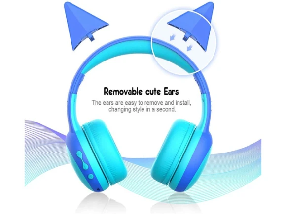 Kids Bluetooth Headphones, Pink+Blue — Wireless Earbuds, Generic Logic, Inc.
