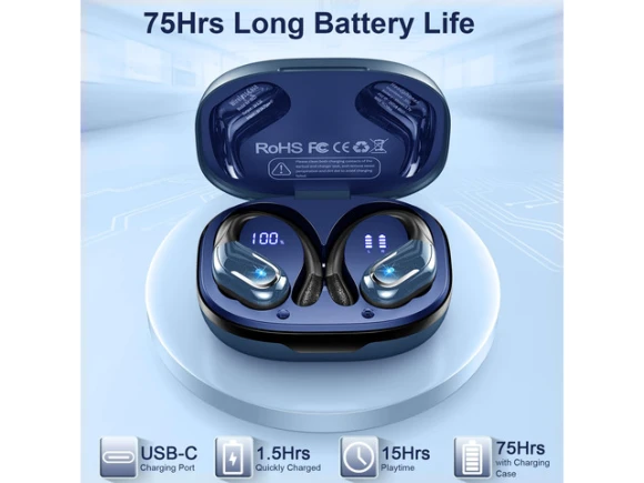Blue Wireless Earbuds — Wireless Earbuds, Generic Logic, Inc.