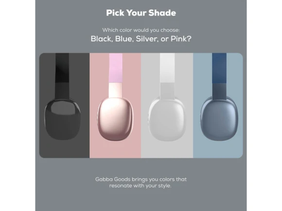 Blue Over-Ear Headphones — Wireless Earbuds, Generic Logic, Inc.