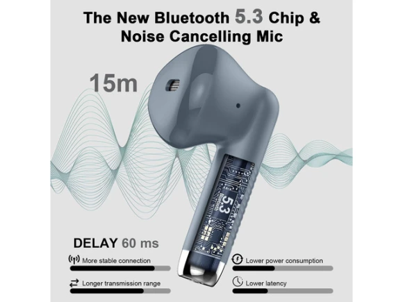 Gray Wireless Earbuds — Wireless Earbuds, Generic Logic, Inc.