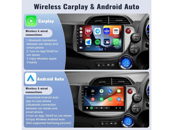 10.1-Inch Touchscreen Android Car Stereo Radio for Honda Fit/Jazz, 2008–2013, Right-Drive — Car Infotainment System, SIXWIN