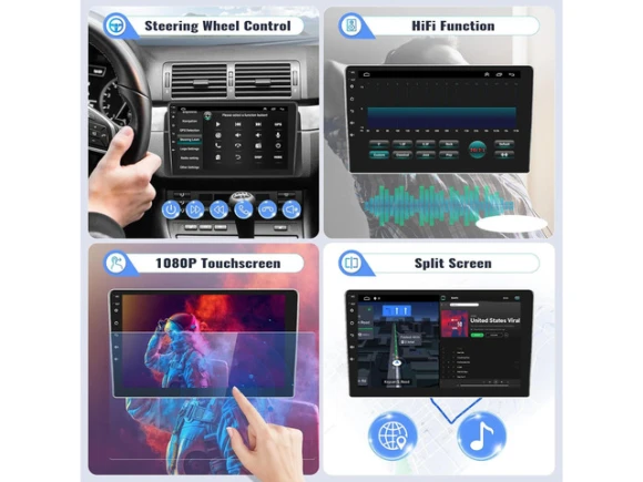 10.1-Inch Touchscreen Android Car Stereo Radio for Honda Fit/Jazz, 2008–2013, Right-Drive — Car Infotainment System, SIXWIN
