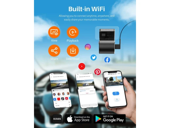 2K Tiny Dash Camera — Dash Cam, KAWA