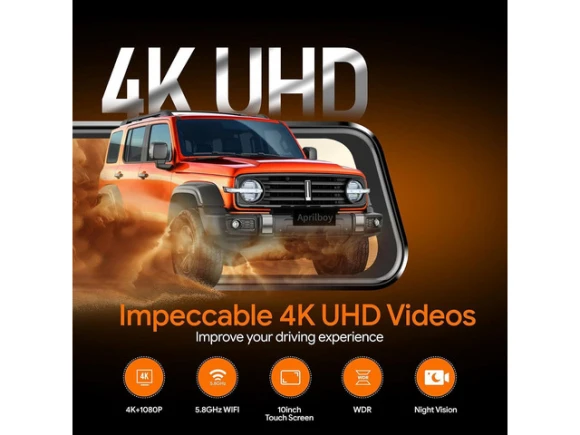 3-Channel Mirror Dash Camera — Dash Cam, ilepo