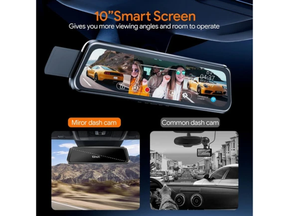 3-Channel Mirror Dash Camera — Dash Cam, ilepo