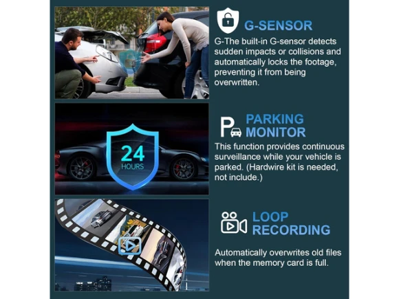4-Channel Dash Cam with 360° Coverage — Dash Cam, ilepo