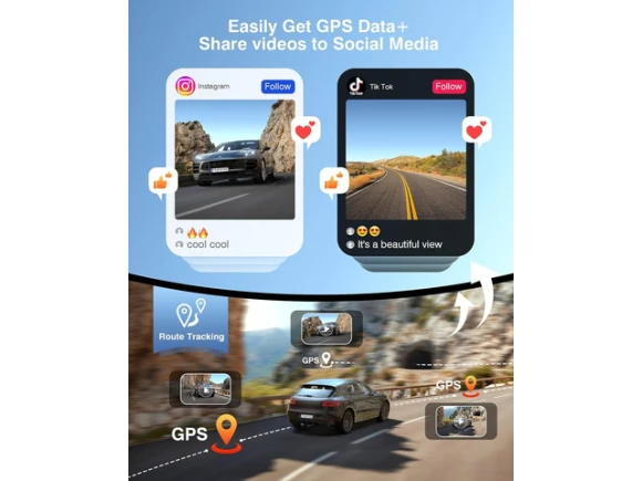 4K Front and Rear Dual Dash Camera — Dash Cam, ilepo