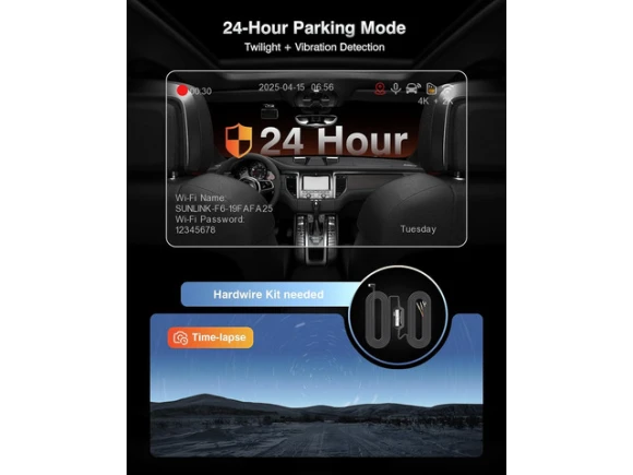 4K Front and Rear Dual Dash Camera — Dash Cam, ilepo