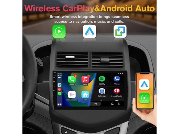 9-Inch Car Stereo Head Unit for Chevy Aveo and Sonic, 2011–2015 — Car Infotainment System, ilepo