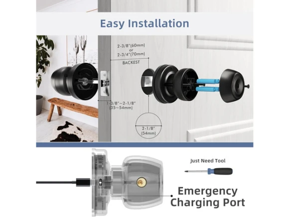Biometric Smart Door Lock Door Knob — Smart Lock, STARWELL