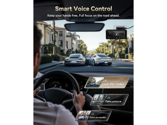 Dash Camera with Dual HDR and 4-inch Touchscreen — Dash Cam, REDTIGER
