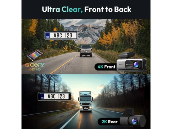 Dual Dash Camera, 4K Front and 2K Rear — Dash Cam, BOTSLAB