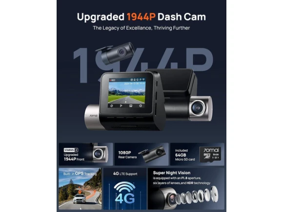Front and Rear Car Dash Camera — Dash Cam, 70mai