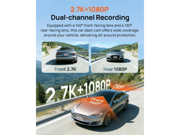 Front and Rear Car Dash Camera — Dash Cam, 70mai