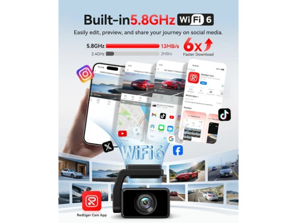 Front and Rear Dash Cam — Dash Cam, REDTIGER