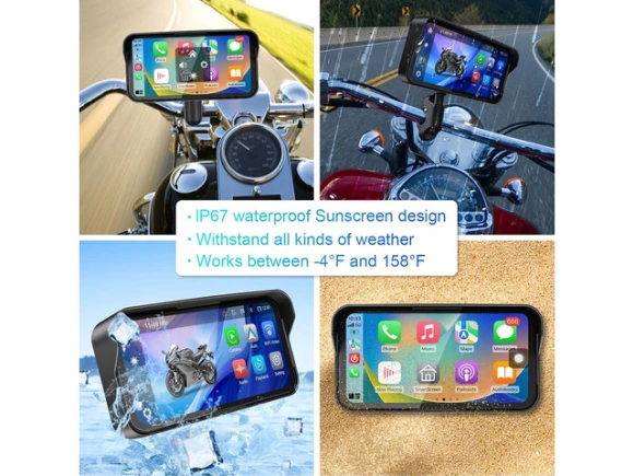 Motorcycle CarPlay Screen — Car Infotainment System, ilepo