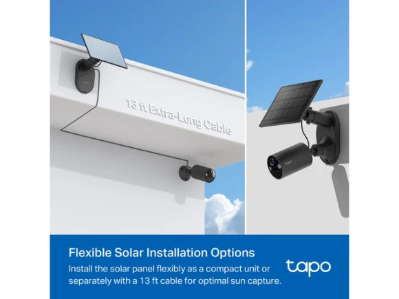 Outdoor Wireless Security Camera with Solar Power — Security Camera, Tapo