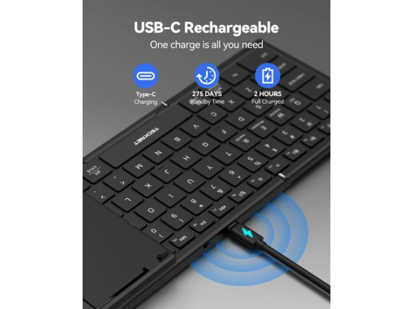 Wireless Foldable Bluetooth Keyboard — Bluetooth Keyboard, TECKNET
