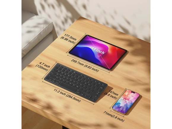 Black Bluetooth Keyboard for iPad, iPad Pro, iPad Air, iPad Mini, and iPhone — Bluetooth Keyboard, OMOTON