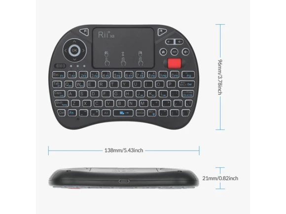 Black Mini Keyboard — Bluetooth Keyboard, Riitek