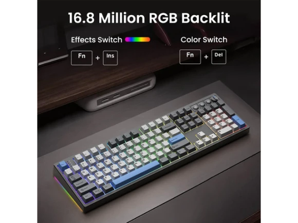100% Full-Size Wireless Mechanical Keyboard — Bluetooth Keyboard, Kisnt