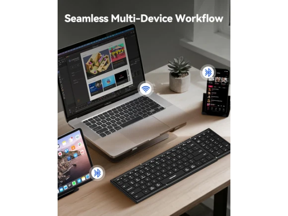 Foldable Wireless Bluetooth Keyboard — Bluetooth Keyboard, TECKNET
