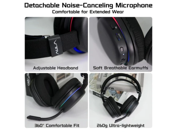 Wireless Gaming Headset, Black — Wireless Earbuds, Strikonx