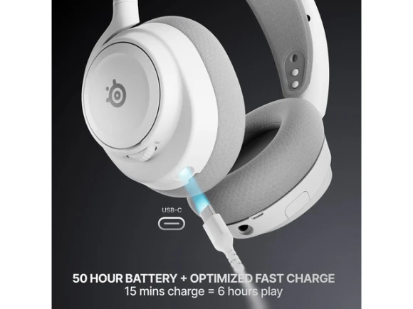 Arctis Nova 7 Wireless Gen 2 Gaming Headset, White — Wireless Earbuds, SteelSeries
