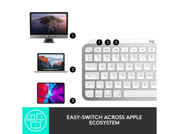 Compact Wireless Keyboard for Mac — Bluetooth Keyboard, Logitech
