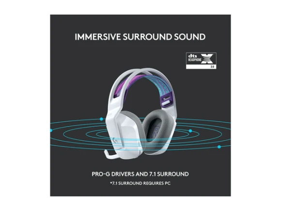 White Wireless Gaming Headset — Wireless Earbuds, Logitech