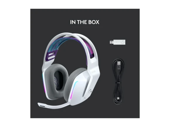 White Wireless Gaming Headset — Wireless Earbuds, Logitech