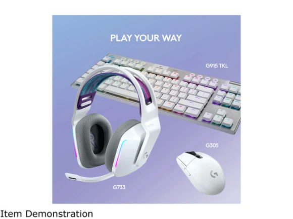 White Wireless Gaming Headset — Wireless Earbuds, Logitech