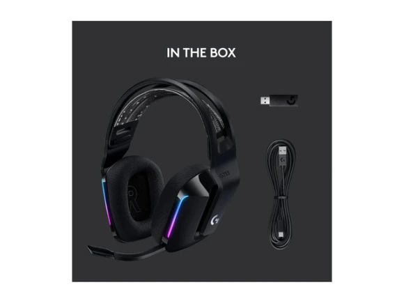 Wireless Gaming Headset, Black, Open Box — Wireless Earbuds, Logitech