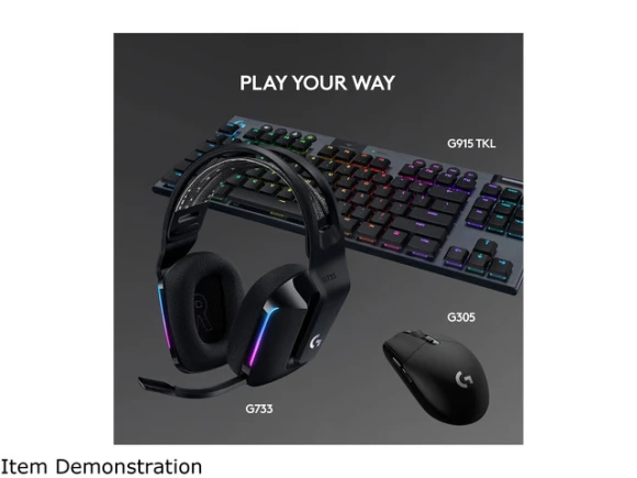 Wireless Gaming Headset, Black, Open Box — Wireless Earbuds, Logitech