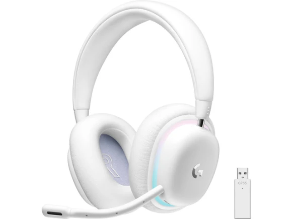 Wireless Gaming Headset, White Mist — Wireless Earbuds, Logitech