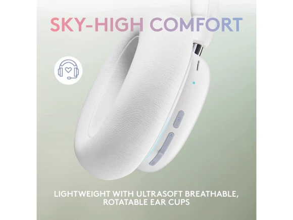 Wireless Gaming Headset, White Mist — Wireless Earbuds, Logitech