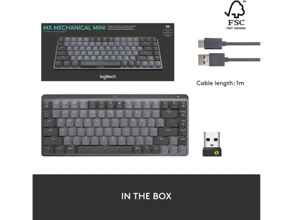 Wireless mechanical keyboard, Graphite — Bluetooth Keyboard, Logitech