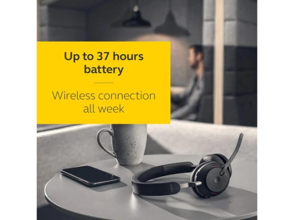 Bluetooth Wireless Headset, Black, with USB-C Adapter — Wireless Earbuds, Jabra
