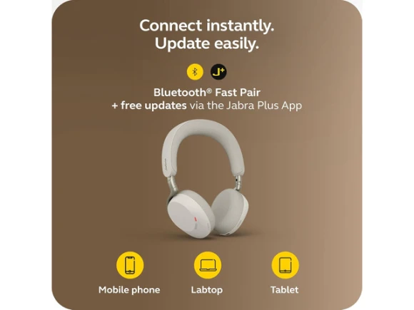 On-ear wireless Bluetooth headset, Warm Gray — Wireless Earbuds, Jabra