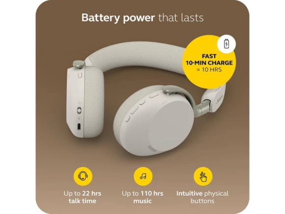 On-ear wireless Bluetooth headset, Warm Gray — Wireless Earbuds, Jabra