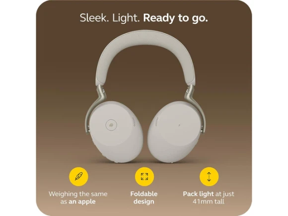 Over-ear wireless Bluetooth headset, Warm Gray — Wireless Earbuds, Jabra