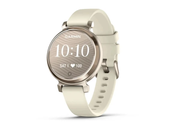 Smartwatch in Cream Gold with Coconut Silicone Band — Smart Watch, Garmin