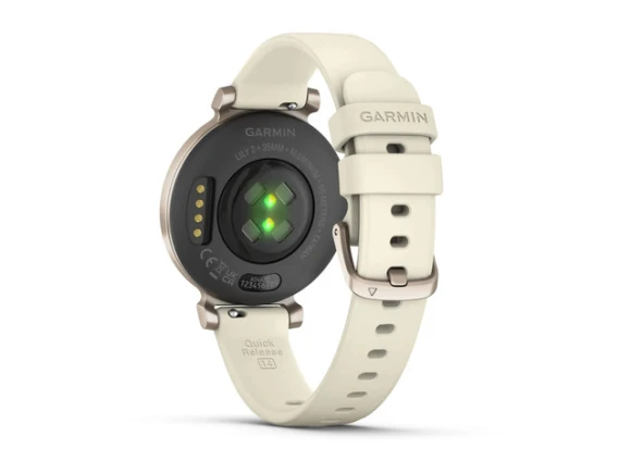 Smartwatch in Cream Gold with Coconut Silicone Band — Smart Watch, Garmin